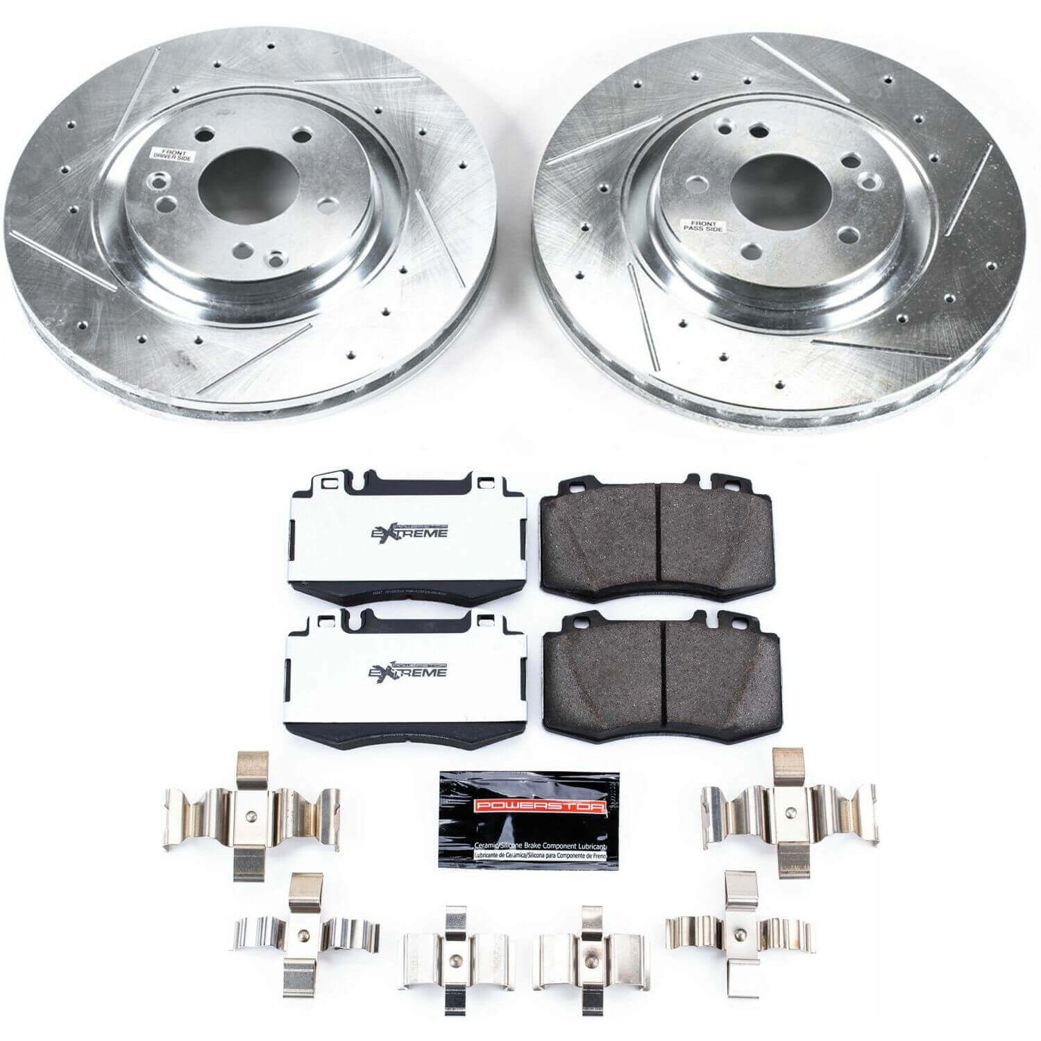 Power Stop K2950-26 Z26 Street Warrior 1-Click Front Brake Kit for 2003-2006 Mercedes-Benz C230 product image