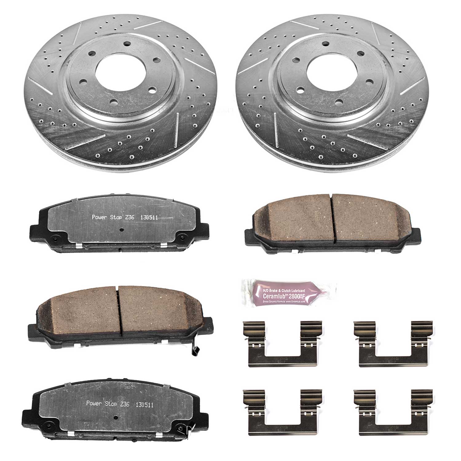 Power Stop K2961-36 Z36 Severe-Duty Truck And Tow 1-Click Brake Kit (Front) for 2007-2011 INFINITI QX56 product image