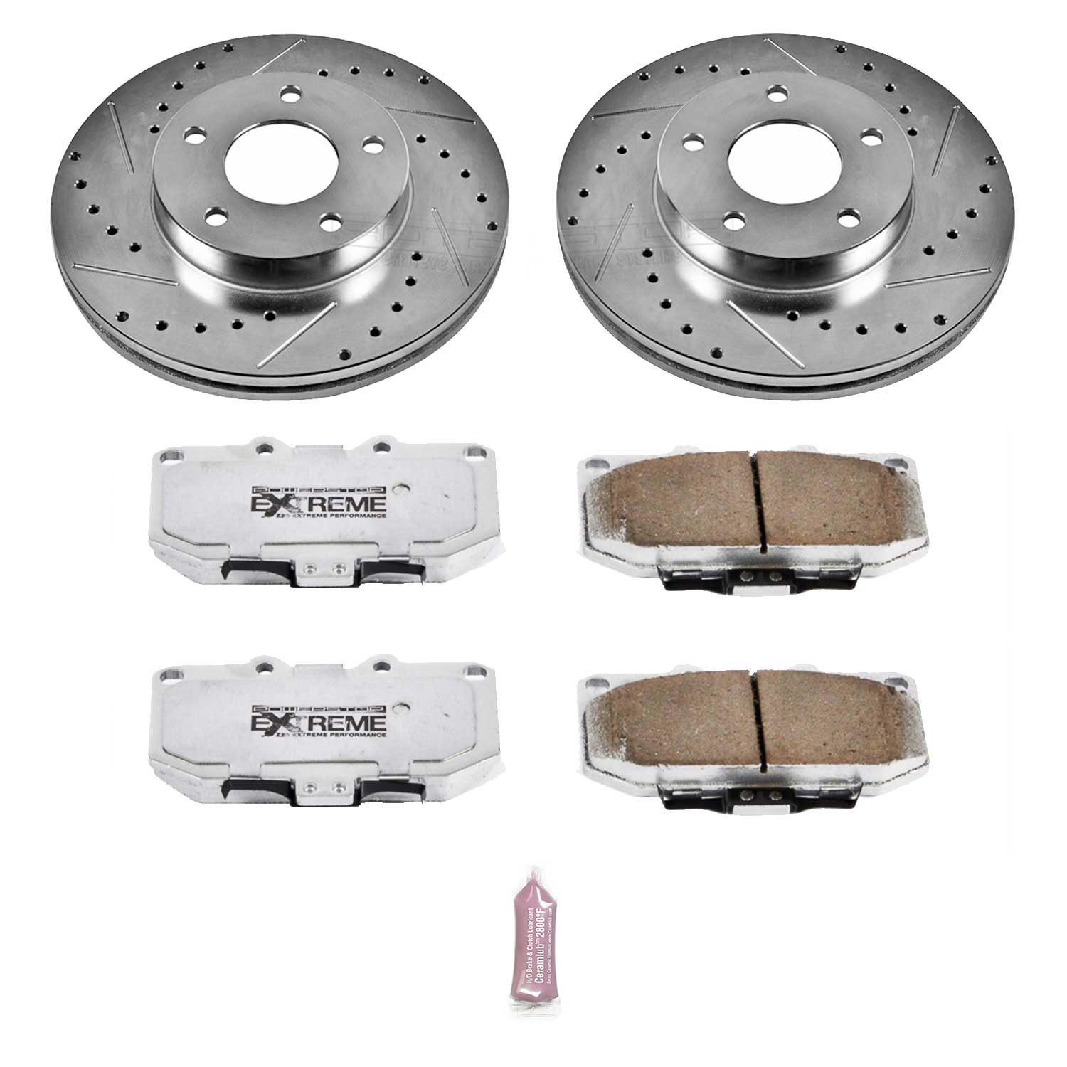 Power Stop K2973-26 Z26 Extreme Street Warrior 1-Click Brake Kit (Front) for 1989-1990 Nissan 300ZX product image