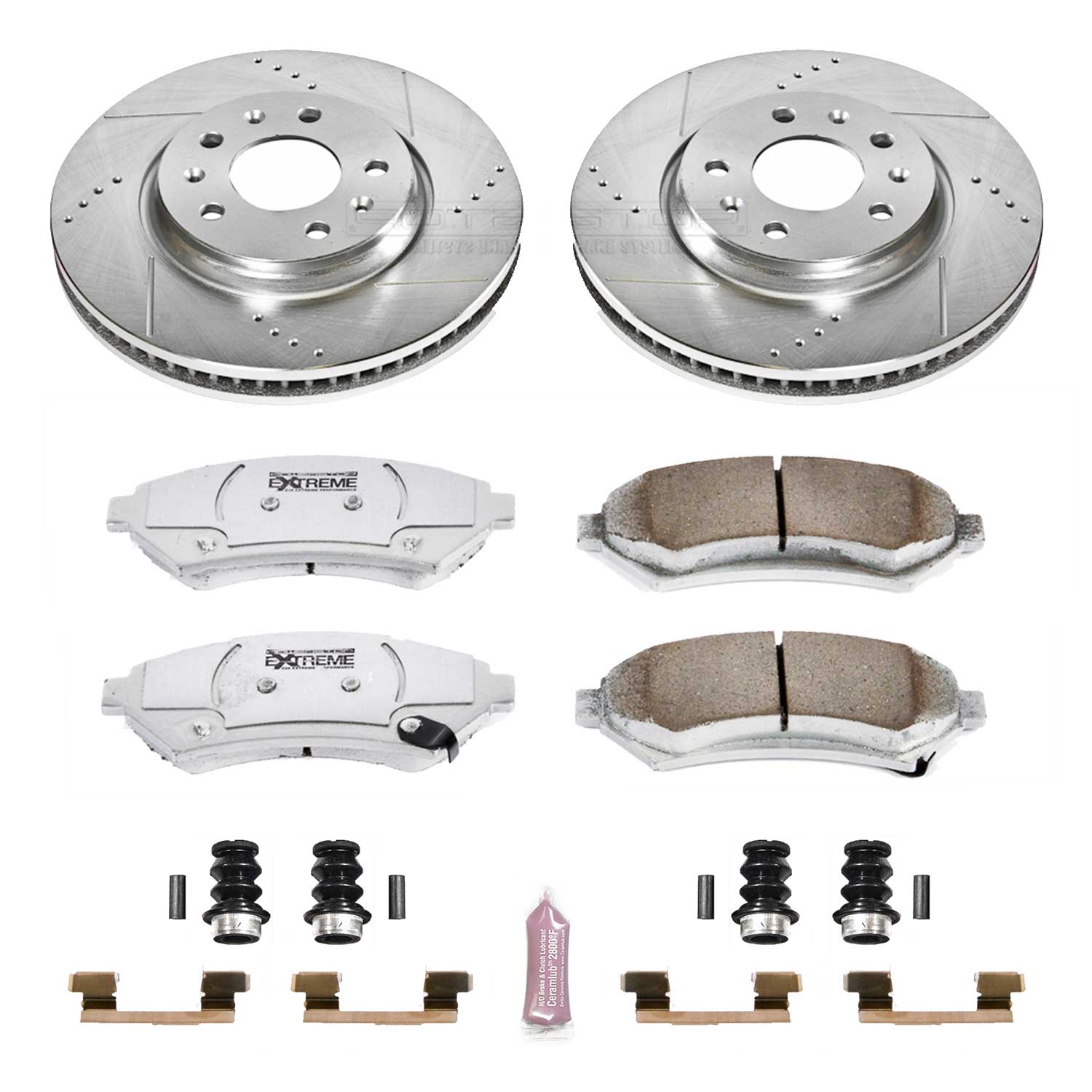 Power Stop K2975-26 Z26 Extreme Street Warrior 1-Click Brake Kit (Front) for 2003-2004 Cadillac Seville product image