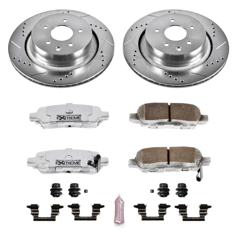 Power Stop K2986-26 Z26 Extreme Street Warrior 1-Click Brake Kit - 330 mm Rotors (Rear) for 2007-2013 INFINITI G35 Sport Sedan (4 product image