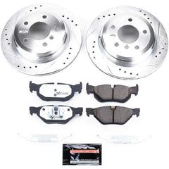 Power Stop K3001-26 Z26 Street Warrior 1-Click Rear Brake Kit for 2006 BMW 325XI product image