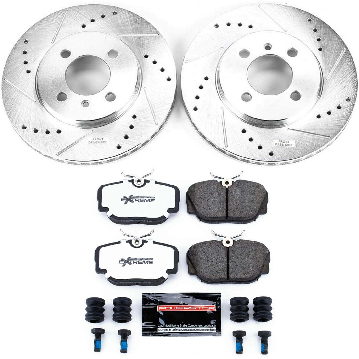 Power Stop K3008-26 Z26 Street Warrior 1-Click Front Brake Kit for 1984-1992 BMW 318I product image
