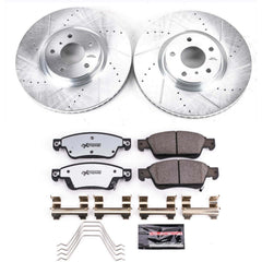 Power Stop K3022-26 Z26 Street Warrior 1-Click Front Brake Kit for 2007-2015 INFINITI G35 Sport Sedan (4 product image