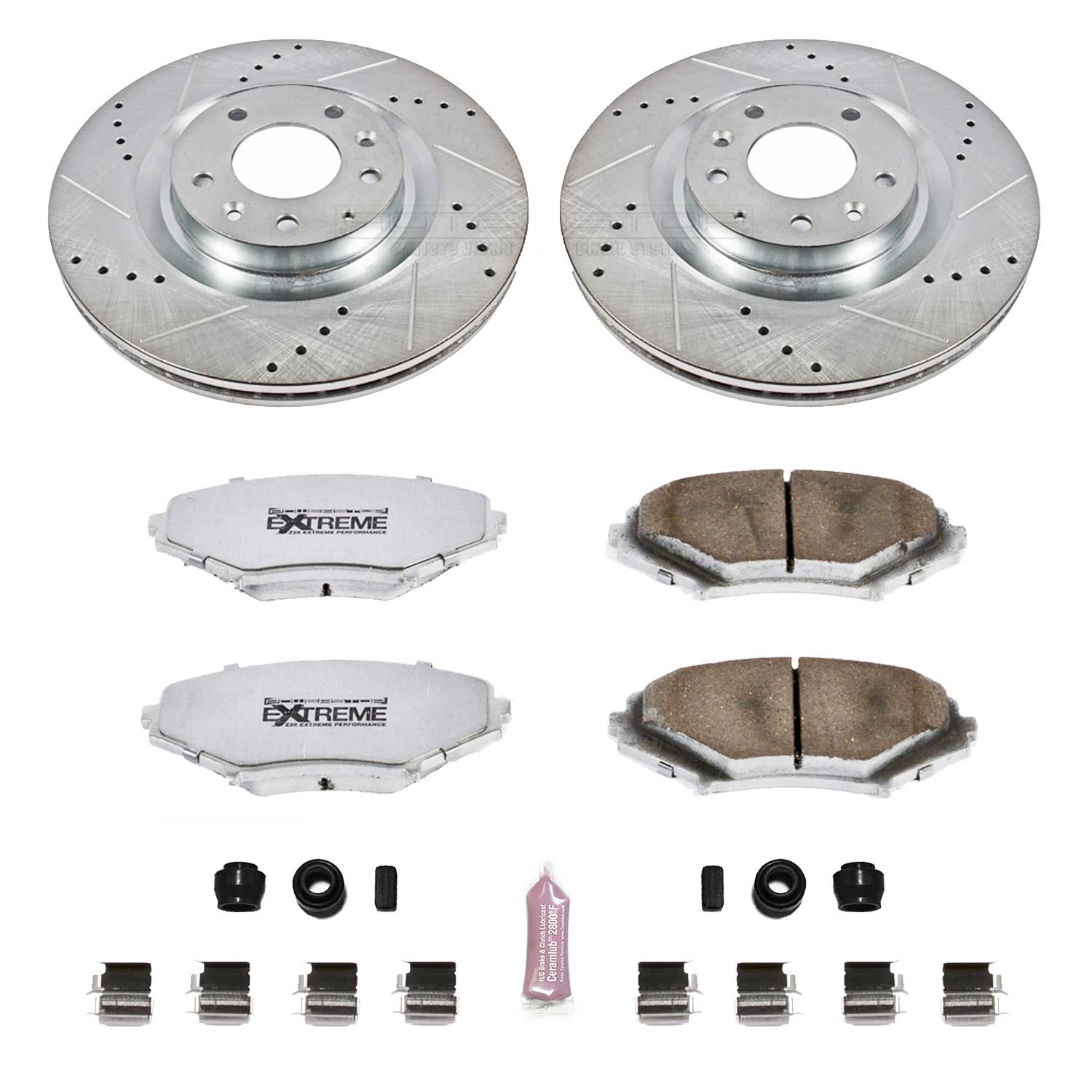 Power Stop K3026-26 Z26 Extreme Street Warrior 1-Click Brake Kit (Front) for 2004-2011 Mazda RX-8 product image