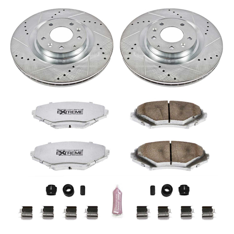 Power Stop K3026-26 Z26 Extreme Street Warrior 1-Click Brake Kit (Front) for 2004-2011 Mazda RX-8 product image