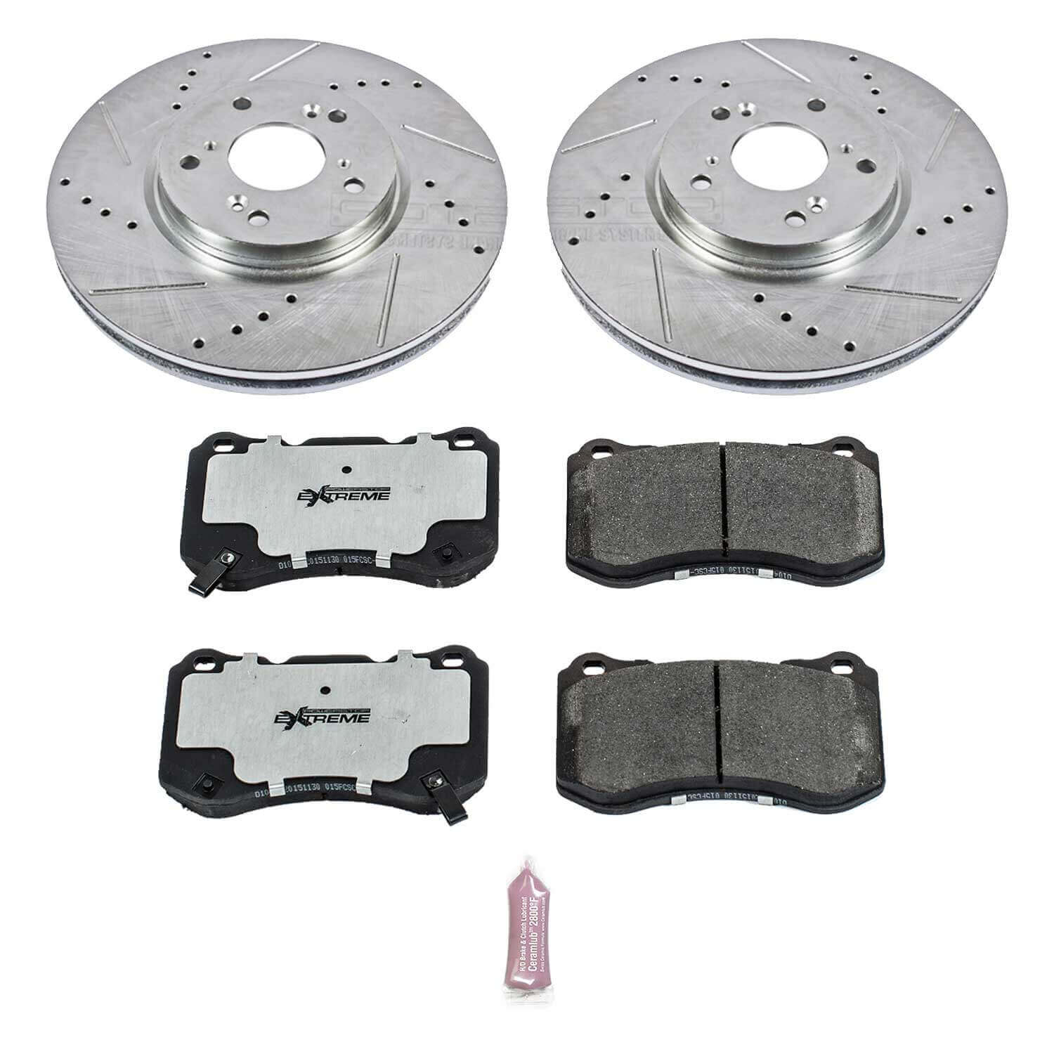 Power Stop K3029-26 Z26 Extreme Street Warrior 1-Click Brake Kit (Front) for 2004-2008 Acura Tl product image