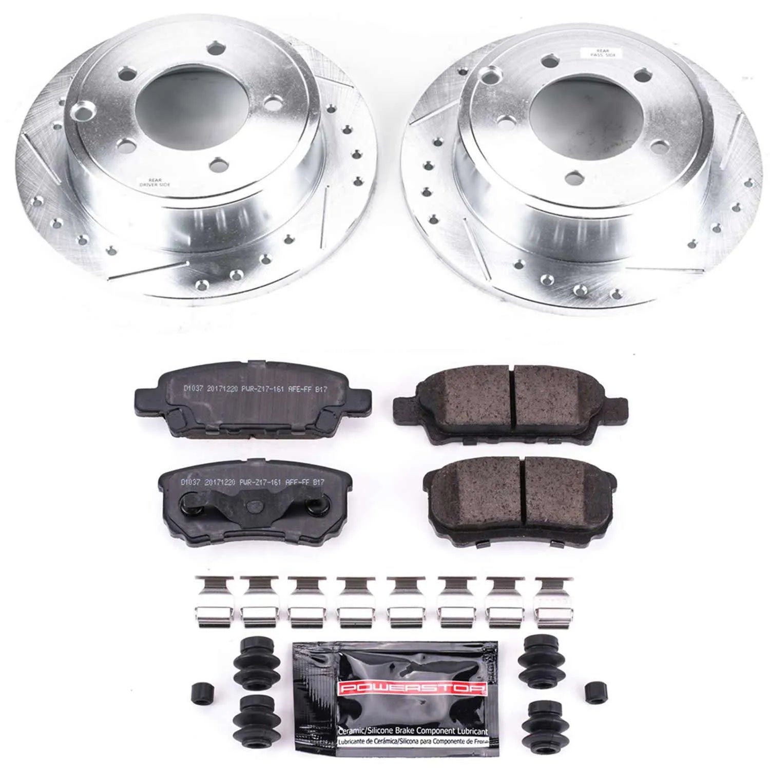 Power Stop K3033 - Z23 Evolution Sport Performance 1-Click Brake Kit With Hardware (Rear)
