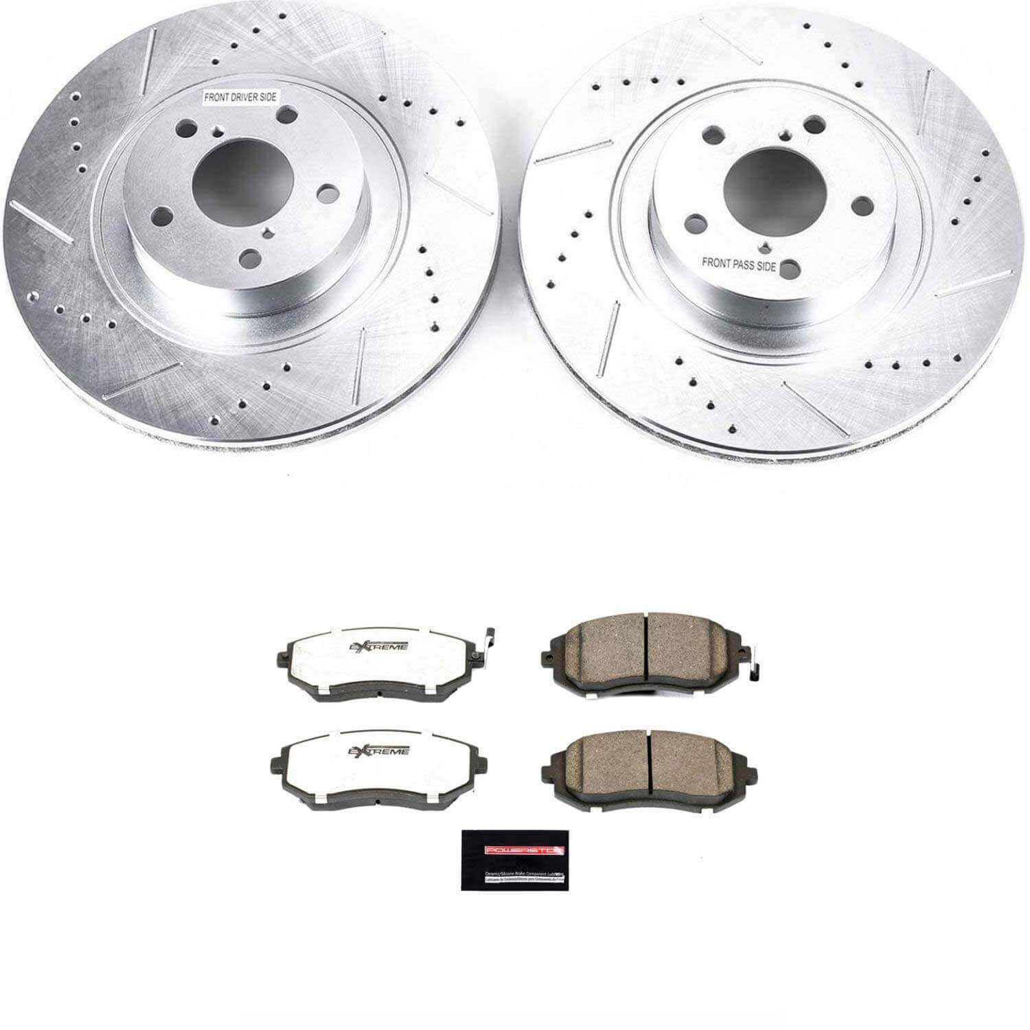 Power Stop K3038-26 Z26 Extreme Street Warrior 1-Click Brake Kit (Front) for 2004-2012 Subaru Baja Turbo product image