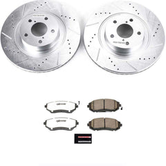 Power Stop K3038-26 Z26 Extreme Street Warrior 1-Click Brake Kit (Front) for 2004-2012 Subaru Baja Turbo product image