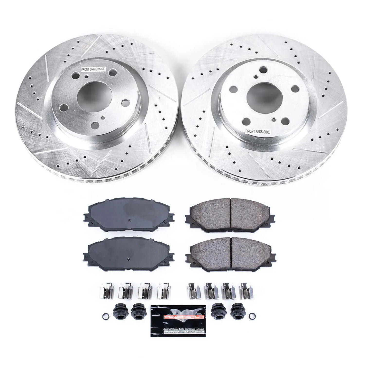 Power Stop K3054 - Z23 Evolution Sport Performance 1-Click Brake Kit With Hardware (Front)