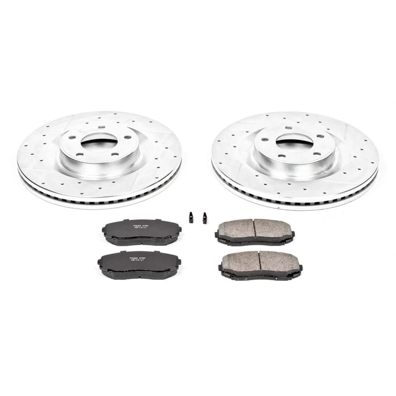 Power Stop K3057 - Z23 Evolution Sport Performance 1-Click Brake Kit With Hardware (Front)