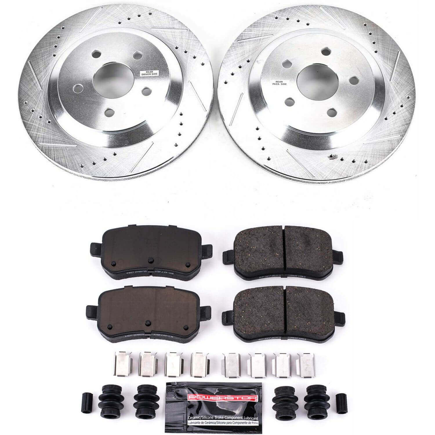 Power Stop K3061 - Z23 Evolution Sport Performance 1-Click Brake Kit With Hardware (Rear)