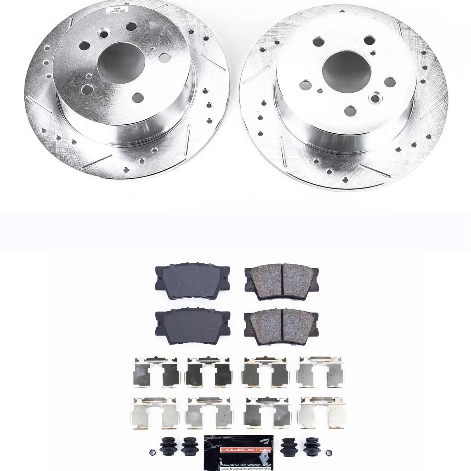 Power Stop K3068 - Z23 Evolution Sport Performance 1-Click Brake Kit With Hardware (Rear)