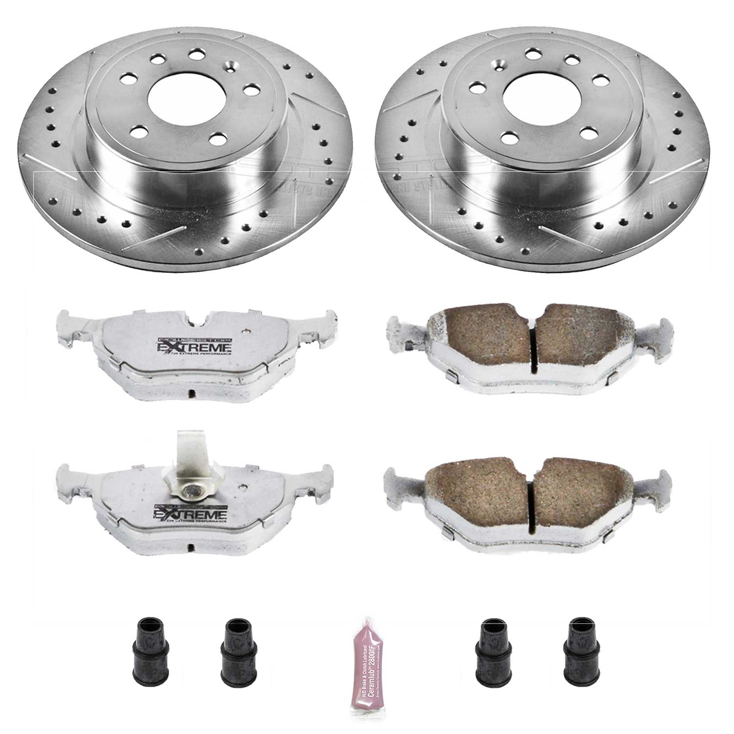 Power Stop K3080-26 Z26 Extreme Street Warrior 1-Click Brake Kit (Rear) for 1999 Saab 9-5. product image