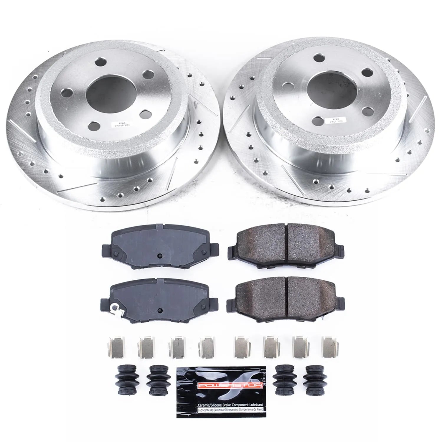 Power Stop K3090 - Z23 Evolution Sport Performance 1-Click Brake Kit With Hardware (Rear)