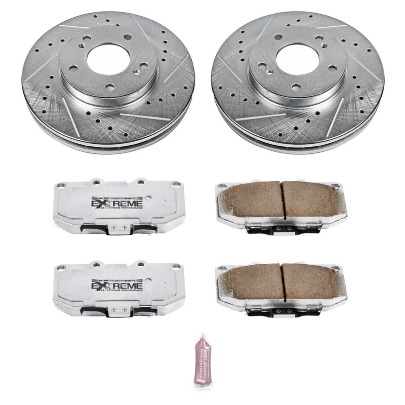 Power Stop K3100-26 Z26 Extreme Street Warrior 1-Click Brake Kit (Front) for 1989-1996 Nissan 300ZX product image
