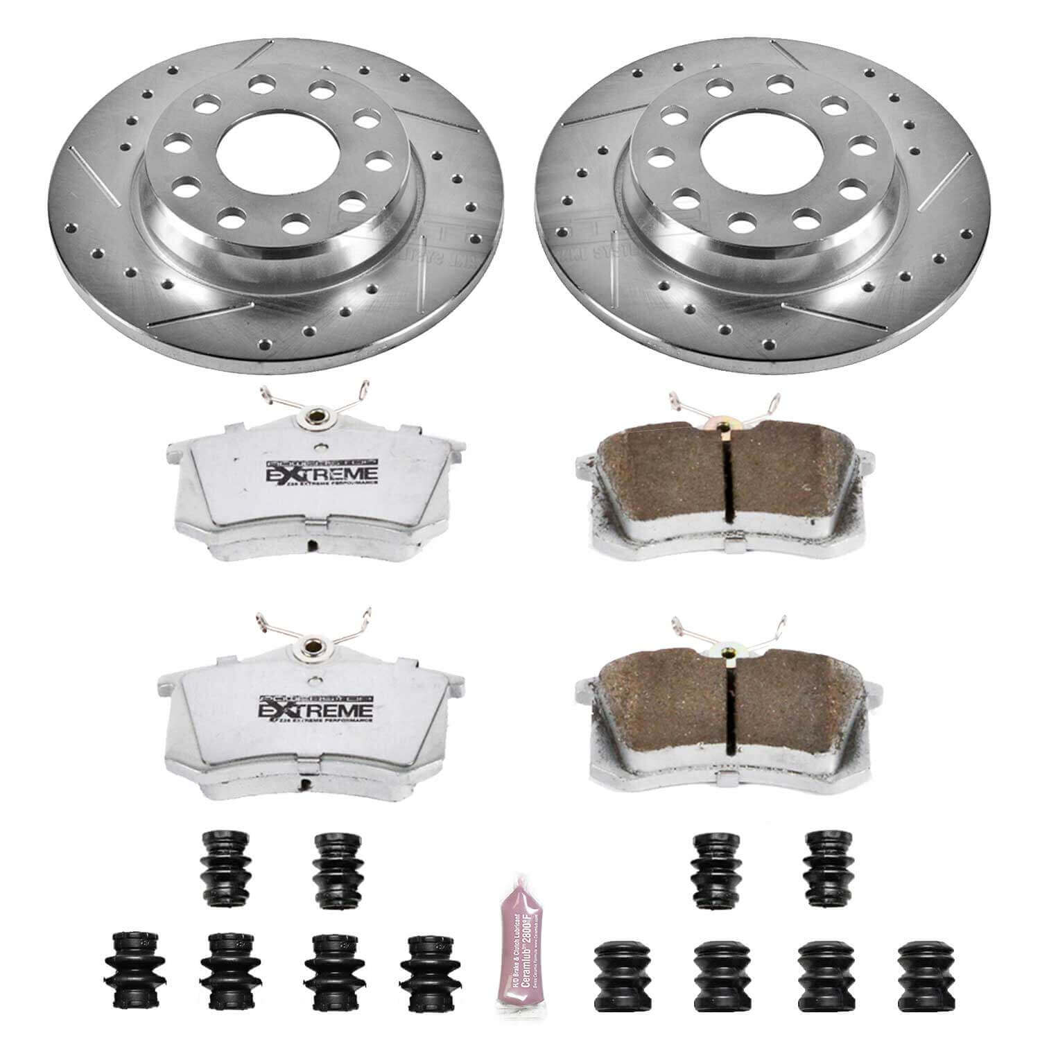 Power Stop K3109-26 Z26 Extreme Street Warrior 1-Click Brake Kit (Rear) for 2002-2006 Audi A4 product image