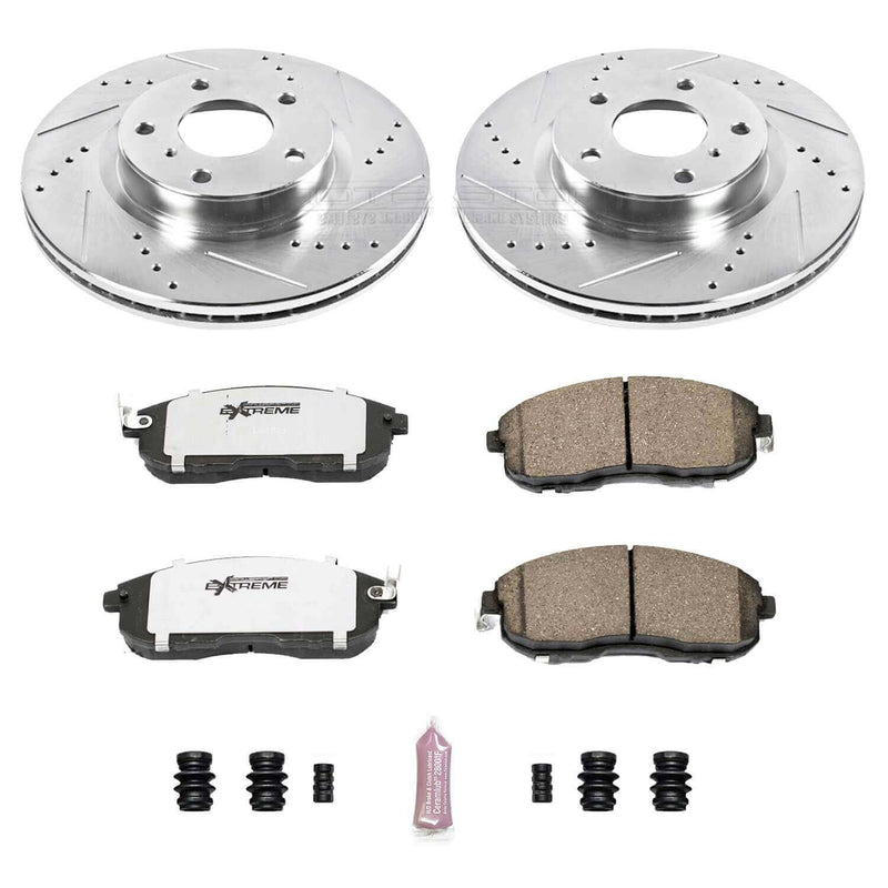 Power Stop K3140-26 Z26 Extreme Street Warrior 1-Click Brake Kit (Front) for 2003-2005 INFINITI G35 product image