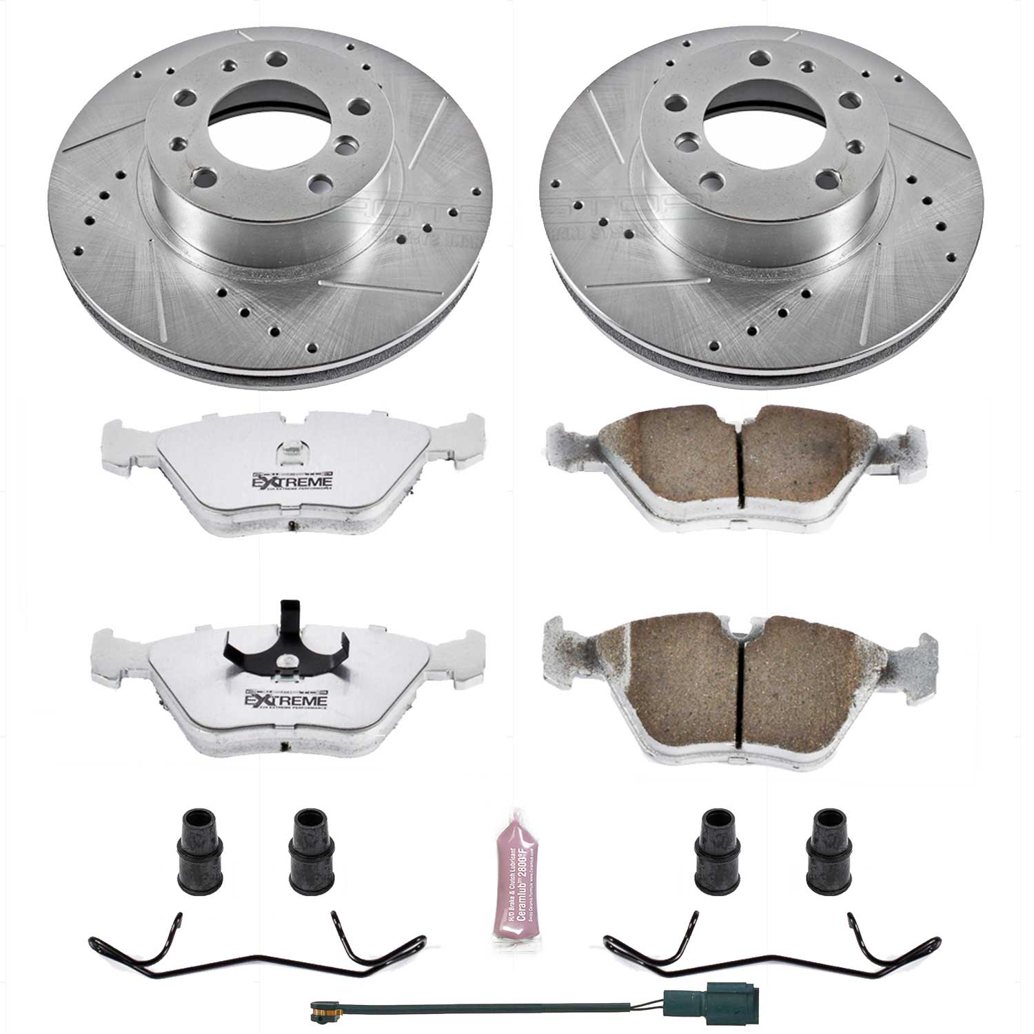 Power Stop K379-26 Z26 Extreme Street Warrior 1-Click Brake Kit (Front) for 1988-1995 BMW 540I product image