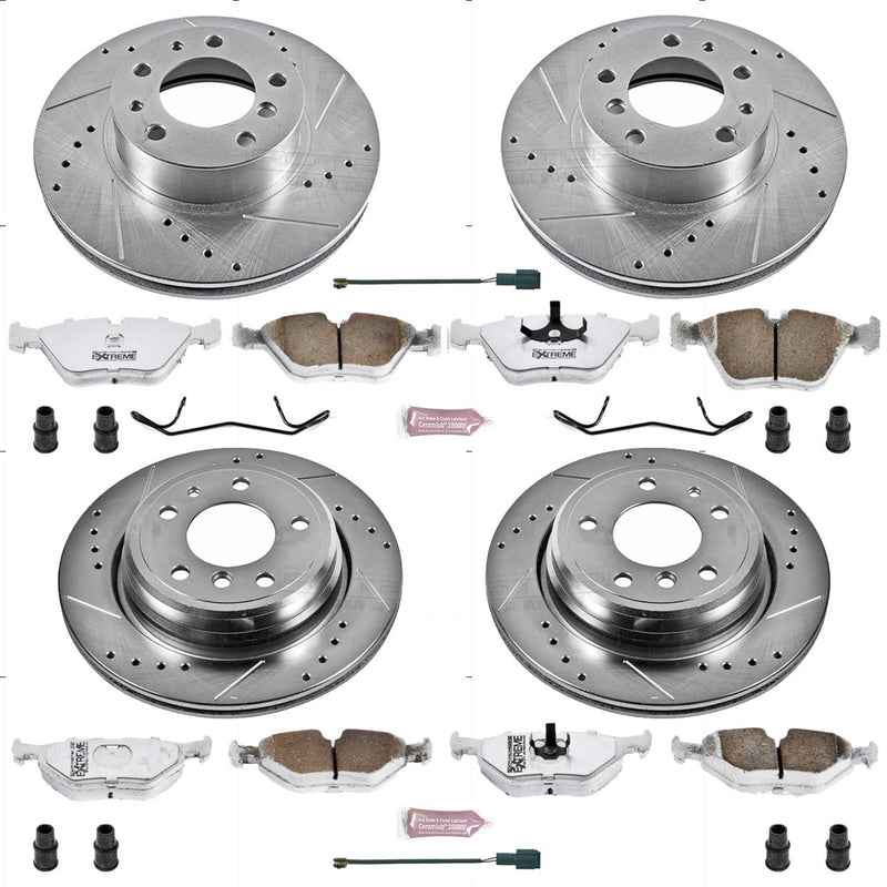 Power Stop K382-26 Z26 Extreme Street Warrior 1-Click Brake Kit (Front And Rear) for 1994-1995 BMW 540I product image