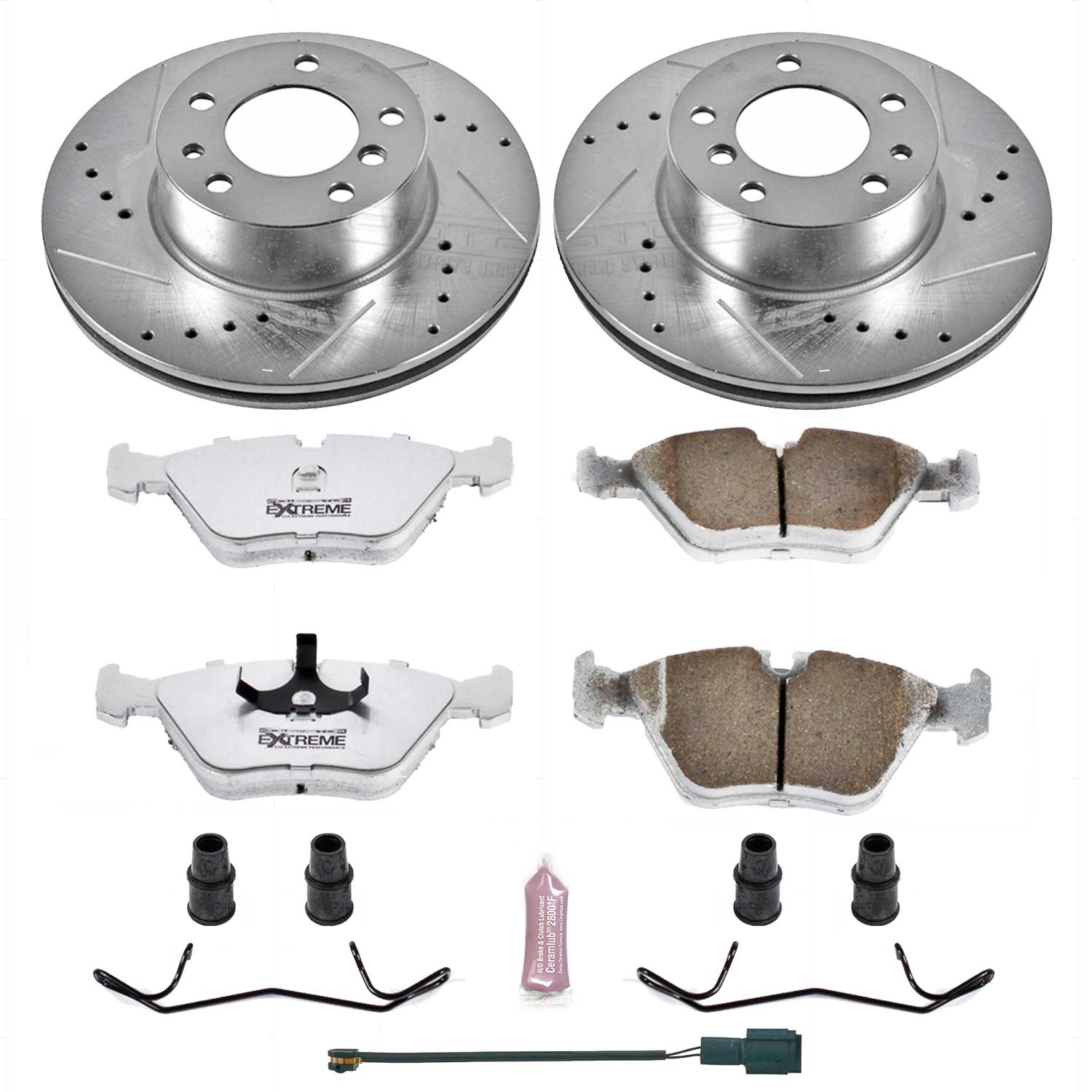 Power Stop K390-26 Z26 Extreme Street Warrior 1-Click Brake Kit (Front) for 1990-1995 BMW 525I product image