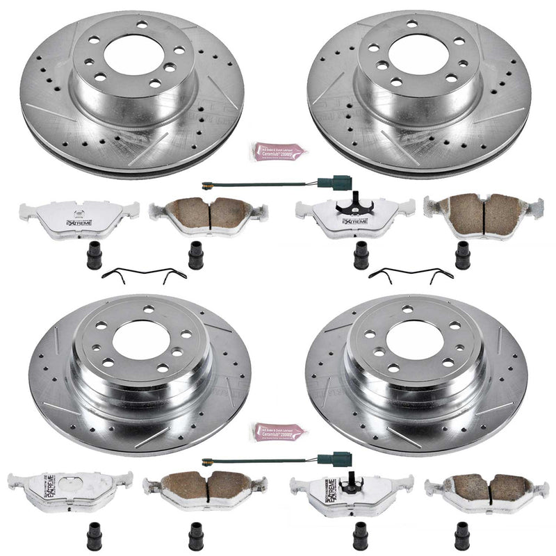 Power Stop K392-26 Z26 Extreme Street Warrior 1-Click Brake Kit (Front And Rear) for 1990-1995 BMW 525I product image