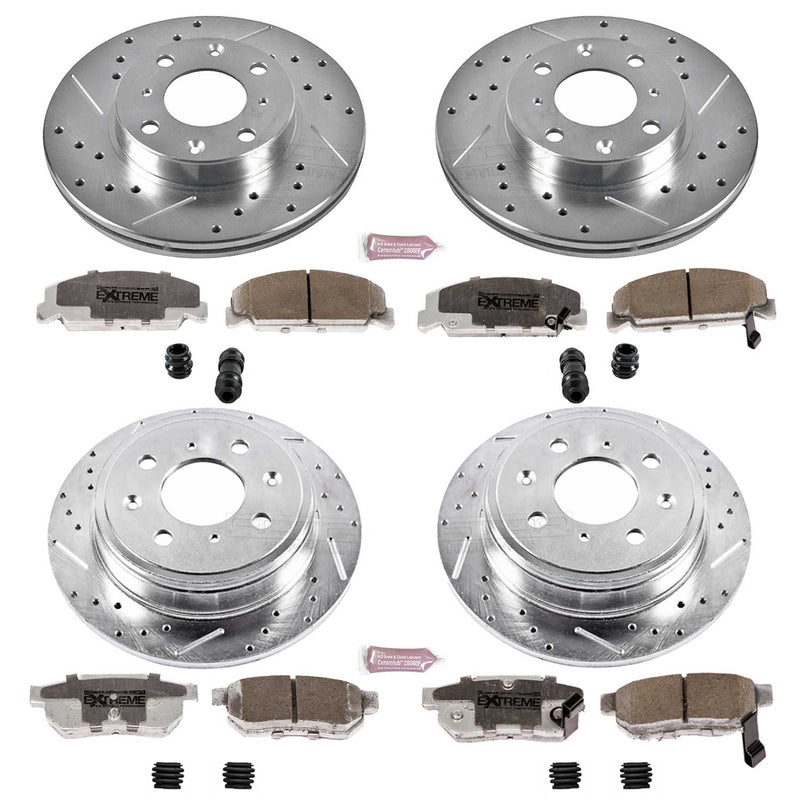 Power Stop K399-26 - Z26 Extreme Street Warrior 1-Click Brake Kit (Front And Rear) vehicle fitment brake part