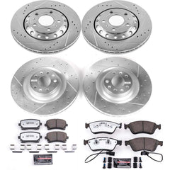 Power Stop K4008-26 Z26 Street Warrior 1-Click Front And Rear Brake Kit for 2003-2010 Audi A8 product image