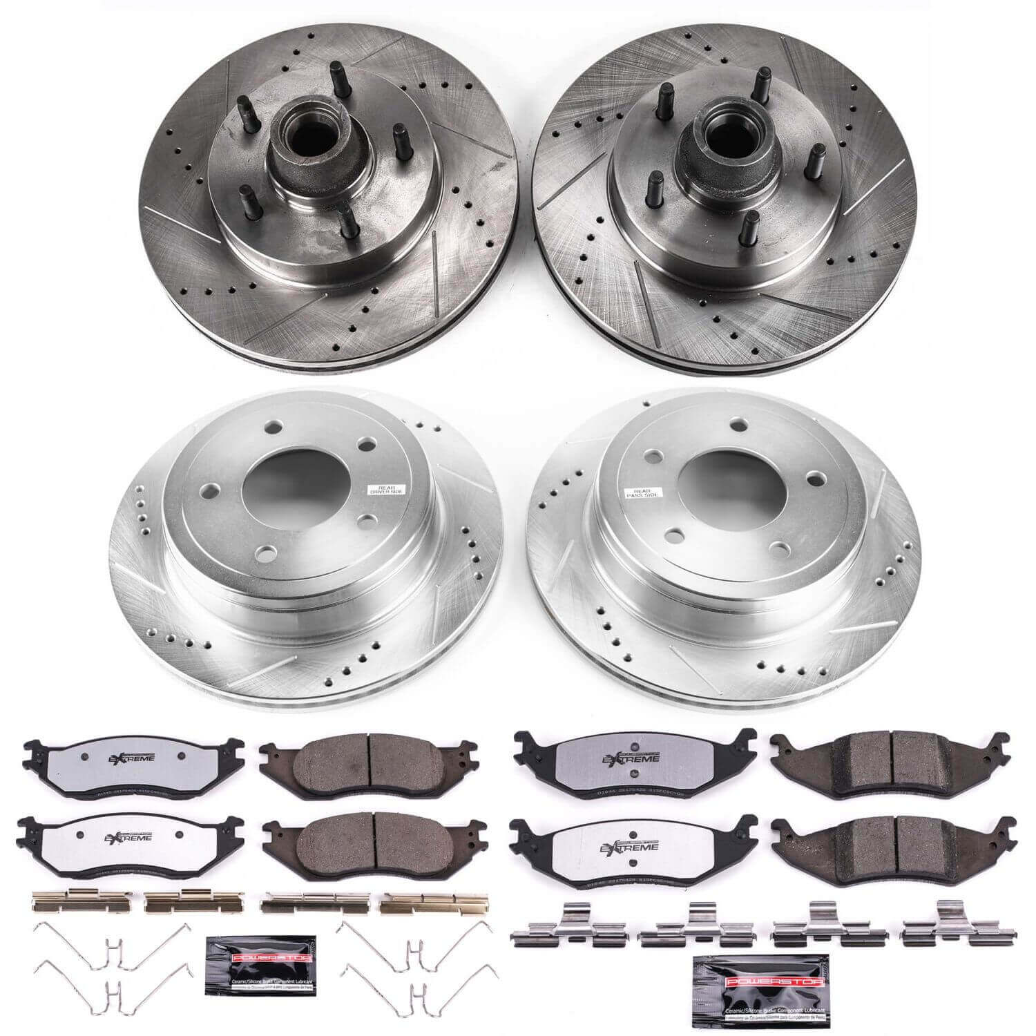 Power Stop K4021-36 Z36 Severe-Duty Truck And Tow 1-Click Front And Rear Brake Kit for 2004-2006 Ford E-150 product image