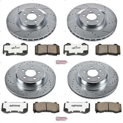 Power Stop K4023-26 Z26 Extreme Street Warrior 1-Click Brake Kit (Front And Rear) for 2005-2023 Chrysler 300 product image