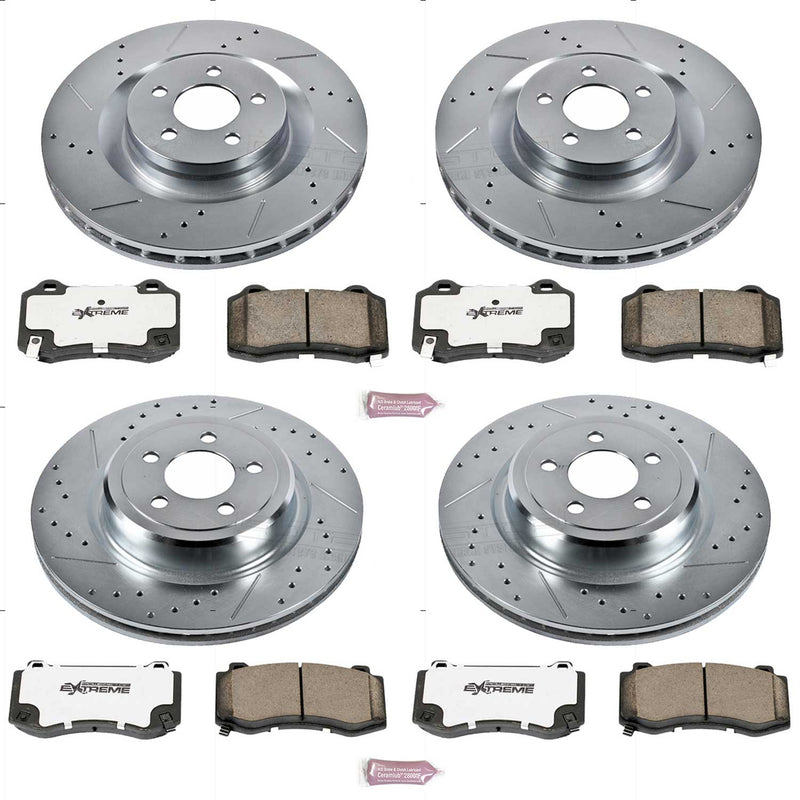 Power Stop K4023-26 Z26 Extreme Street Warrior 1-Click Brake Kit (Front And Rear) for 2005-2023 Chrysler 300 product image