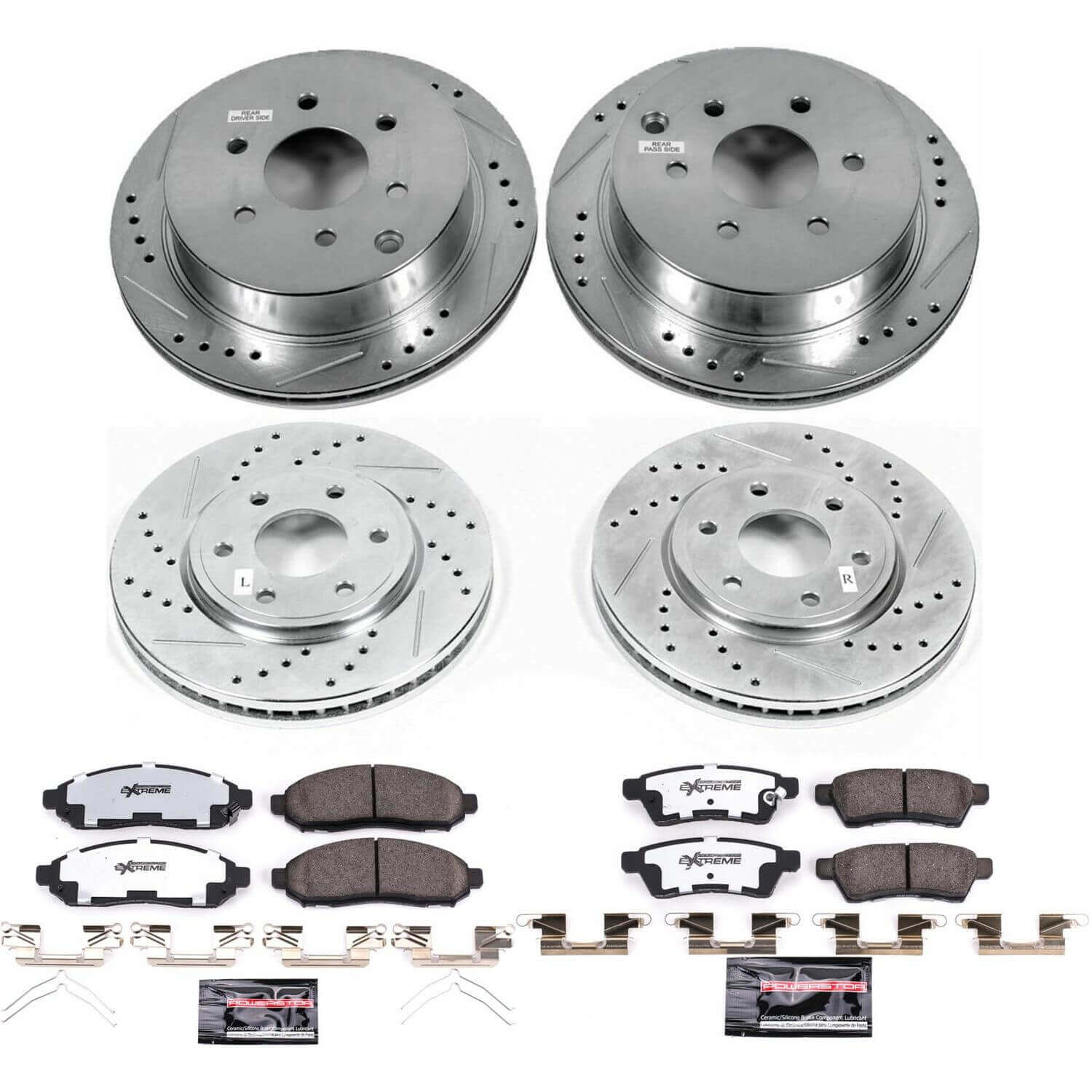 Power Stop K4063-36 Z36 Severe-Duty Truck And Tow 1-Click Front And Rear Brake Kit for 2005-2015 Nissan Frontier product image