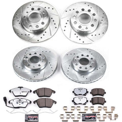 Power Stop K4068-26 Z26 Street Warrior 1-Click Front And Rear Brake Kit for 2005-2010 Volkswagen Jetta 2.5 product image