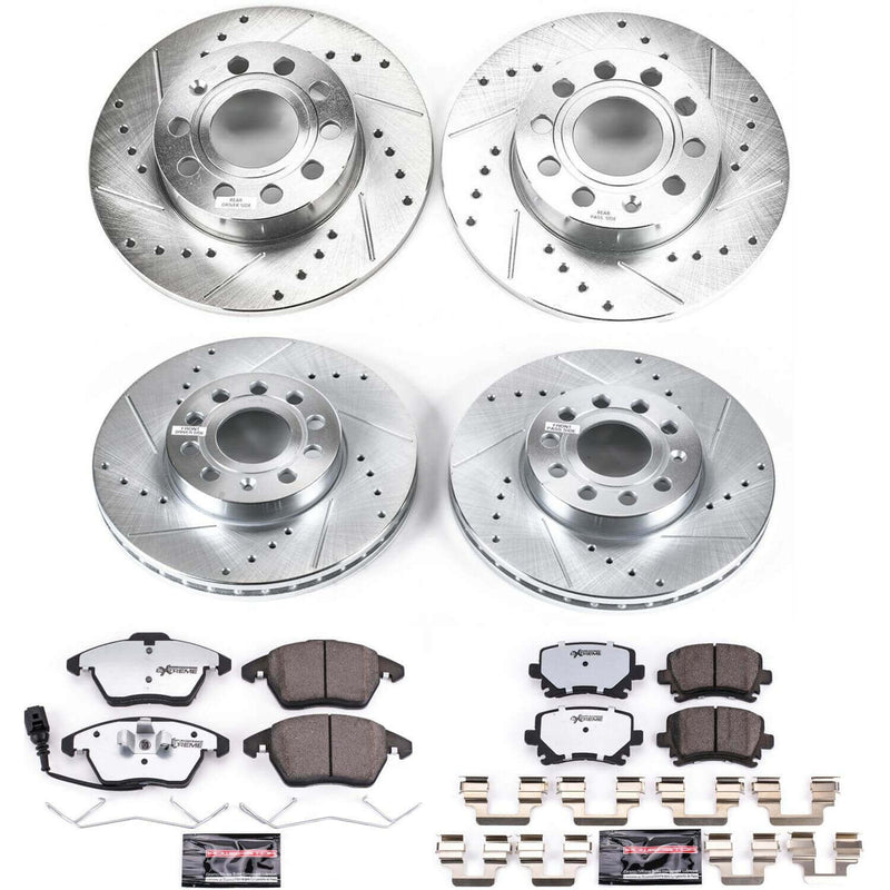 Power Stop K4068-26 Z26 Street Warrior 1-Click Front And Rear Brake Kit for 2005-2010 Volkswagen Jetta 2.5 product image