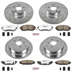 Power Stop K4077-26 Z26 Extreme Street Warrior 1-Click Brake Kit (Front And Rear) for 2008-2012 Subaru Forester product image