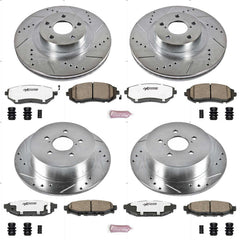 Power Stop K4079-26 Z26 Extreme Street Warrior 1-Click Brake Kit (Front And Rear) for 2005-2009 Subaru Legacy 2.5I product image