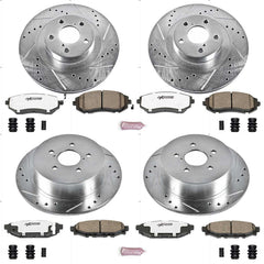 Power Stop K4081-26 Z26 Extreme Street Warrior 1-Click Brake Kit (Front And Rear) for 2005 Subaru Legacy I product image