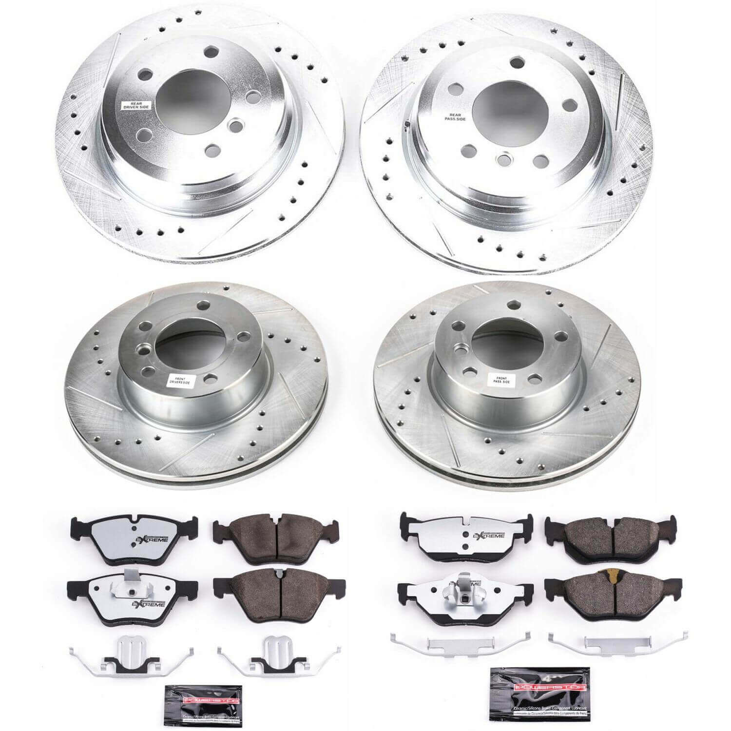 Power Stop K4103-26 Z26 Street Warrior 1-Click Front And Rear Brake Kit for 2007 BMW 328I Convertible Station Wagon product image