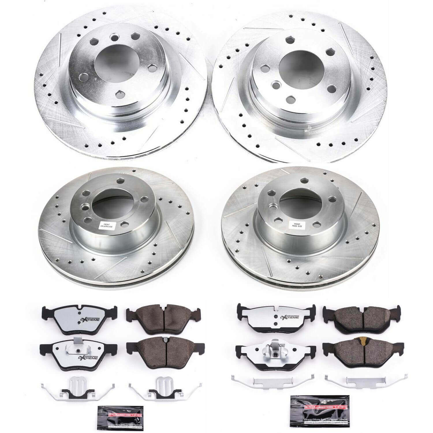 Power Stop K4106-26 Z26 Street Warrior 1-Click Front And Rear Brake Kit for 2007 BMW 328I Coupe (2 Door) product image
