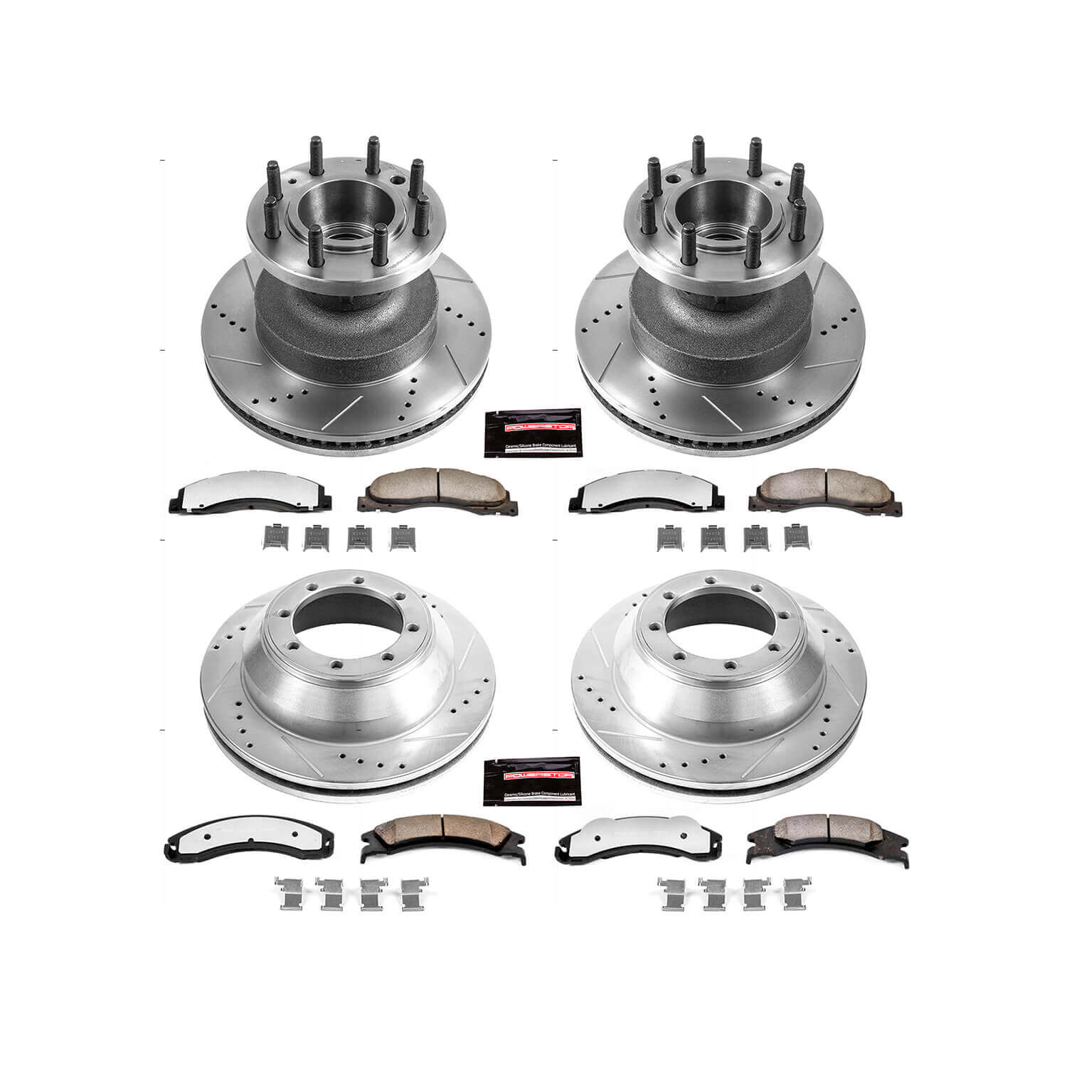 Power Stop K4132-36 Z36 Severe-Duty Truck And Tow 1-Click Front And Rear Brake Kit for 2008-2025 Ford E-350 Super Duty product image