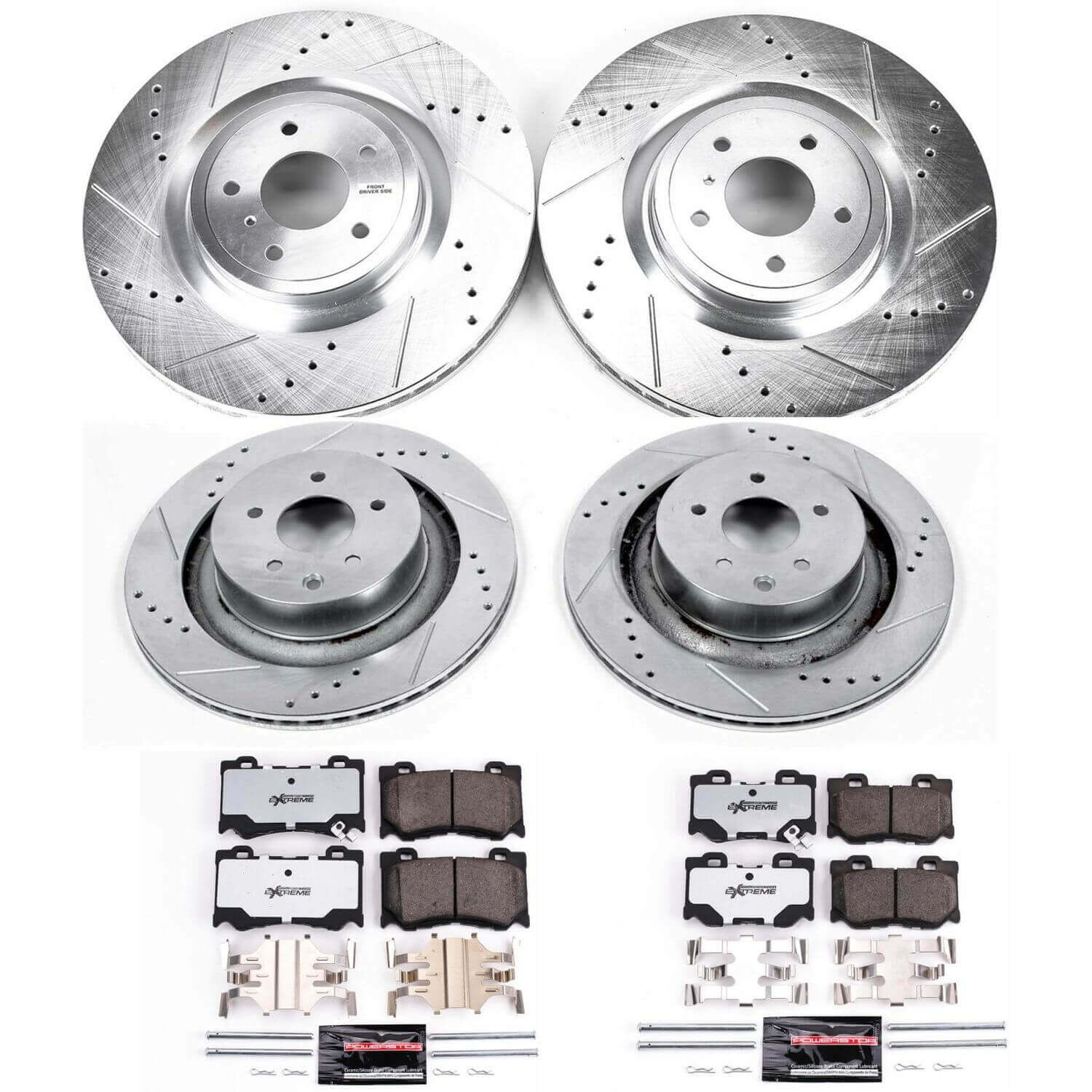 Power Stop K4138-26 Z26 Street Warrior 1-Click Front And Rear Brake Kit for 2008-2024 INFINITI G37 Sport product image