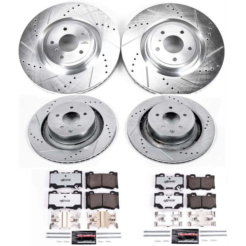Power Stop K4138-26 Z26 Street Warrior 1-Click Front And Rear Brake Kit for 2008-2024 INFINITI G37 Sport product image