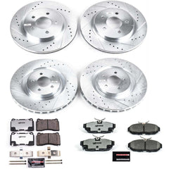 Power Stop K4148-26 Z26 Extreme Street Warrior 1-Click Brake Kit (Front And Rear) for 2011-2014 Ford Mustang product image
