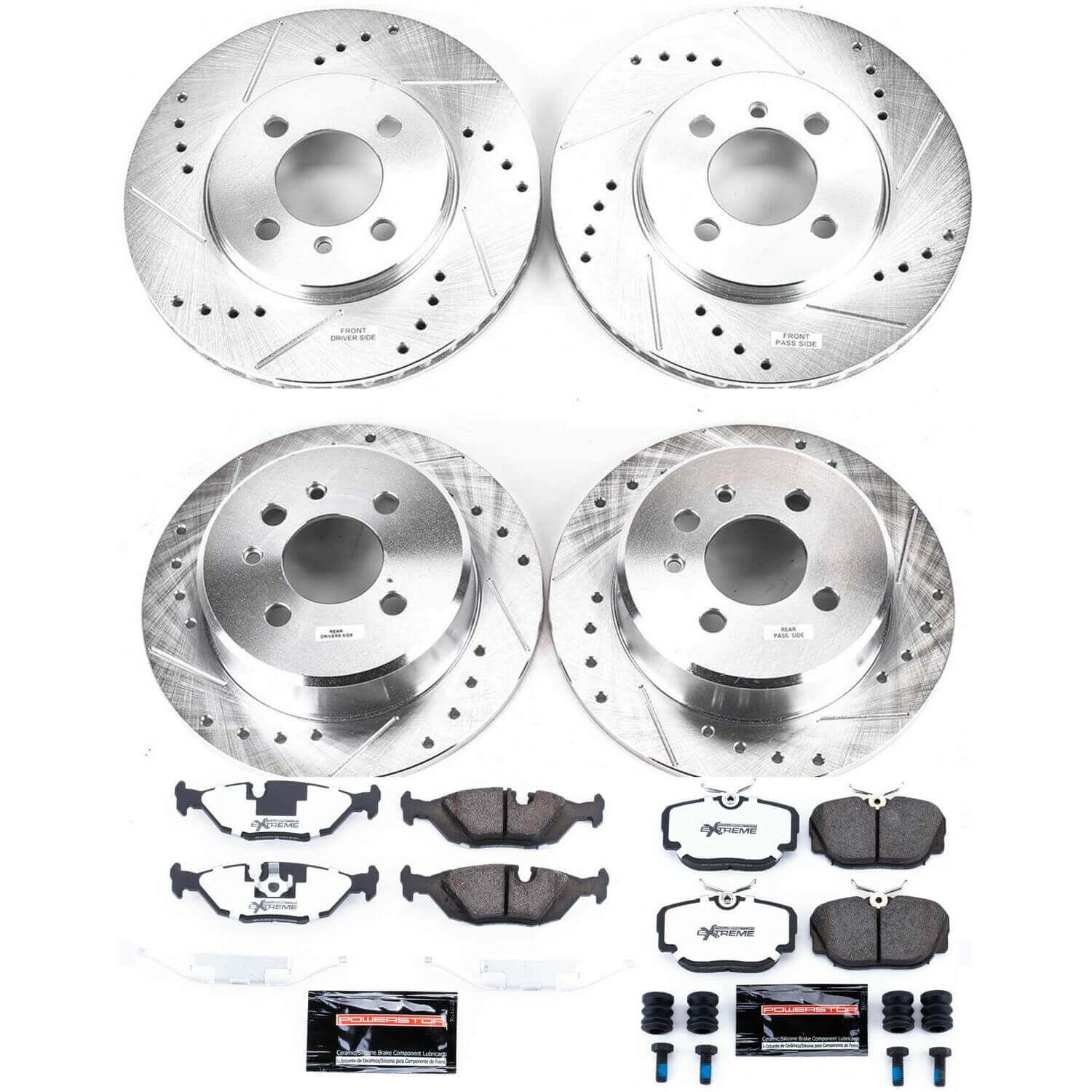 Power Stop K4167-26 - Z26 Street Warrior 1-Click Front And Rear Brake Kit vehicle fitment brake part