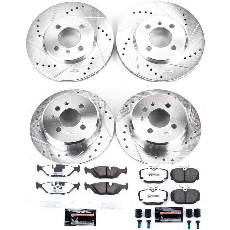 Power Stop K4167-26 - Z26 Street Warrior 1-Click Front And Rear Brake Kit vehicle fitment brake part
