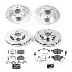 Power Stop K4196-26 Z26 Extreme Street Warrior 1-Click Brake Kit (Front And Rear) for 2005 Audi A4 Cabriolet product image
