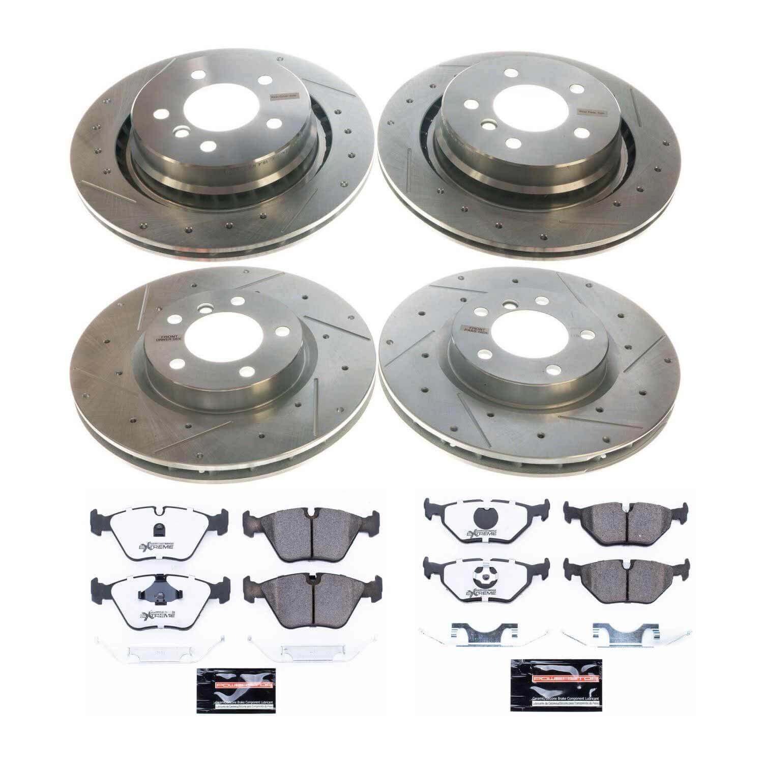 Power Stop K4229-26 Z26 Extreme Street Warrior 1-Click Brake Kit (Front And Rear) for 1995-1999 BMW M3 product image
