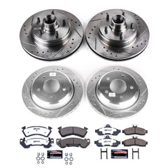 Power Stop K4338-26 Z26 Street Warrior 1-Click Front And Rear Brake Kit for 1994-1996 Chevrolet Impala product image
