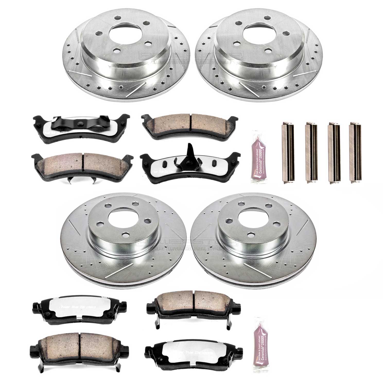 Power Stop K4357-36 Z36 Severe-Duty Truck And Tow 1-Click Brake Kit (Front And Rear) for 2001-2002 Ford Explorer Sport 4 product image